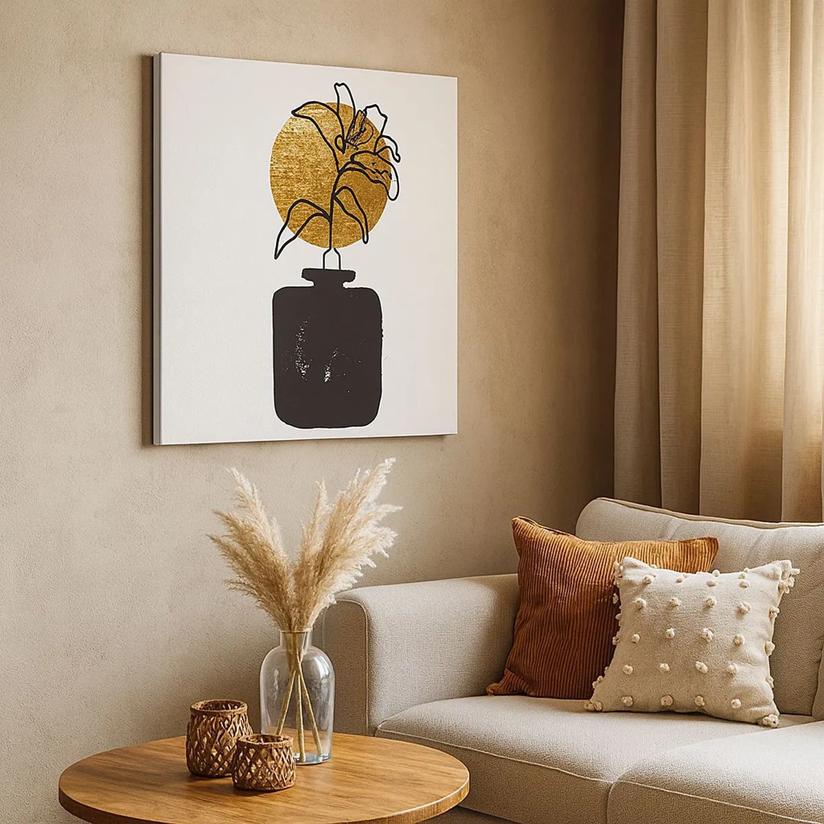 Canvastavla - Bild på duk - Guldvärd skönhet - 30x30 cm