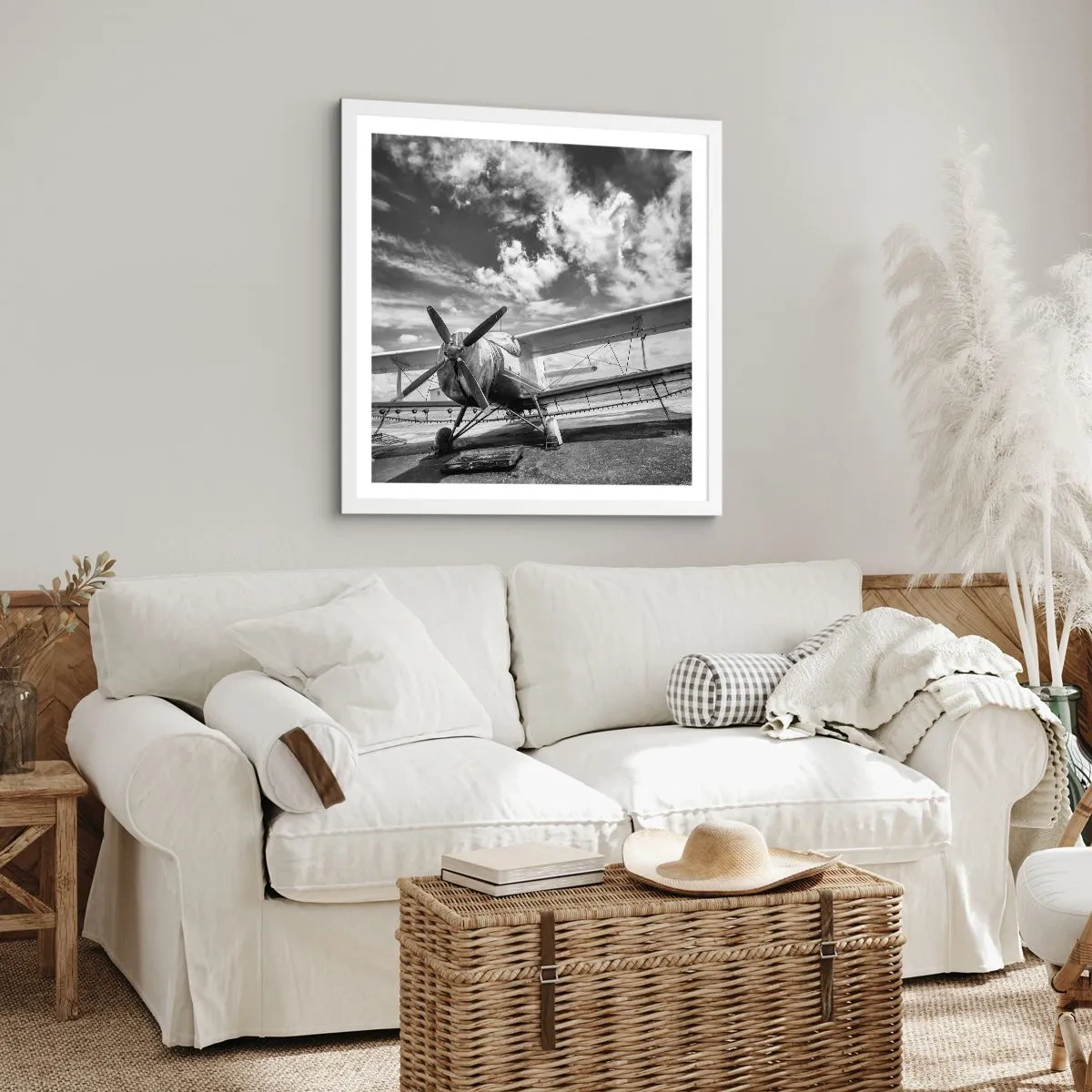 Affisch i vit ram - Jag kan inte vänta! - 30x30 cm