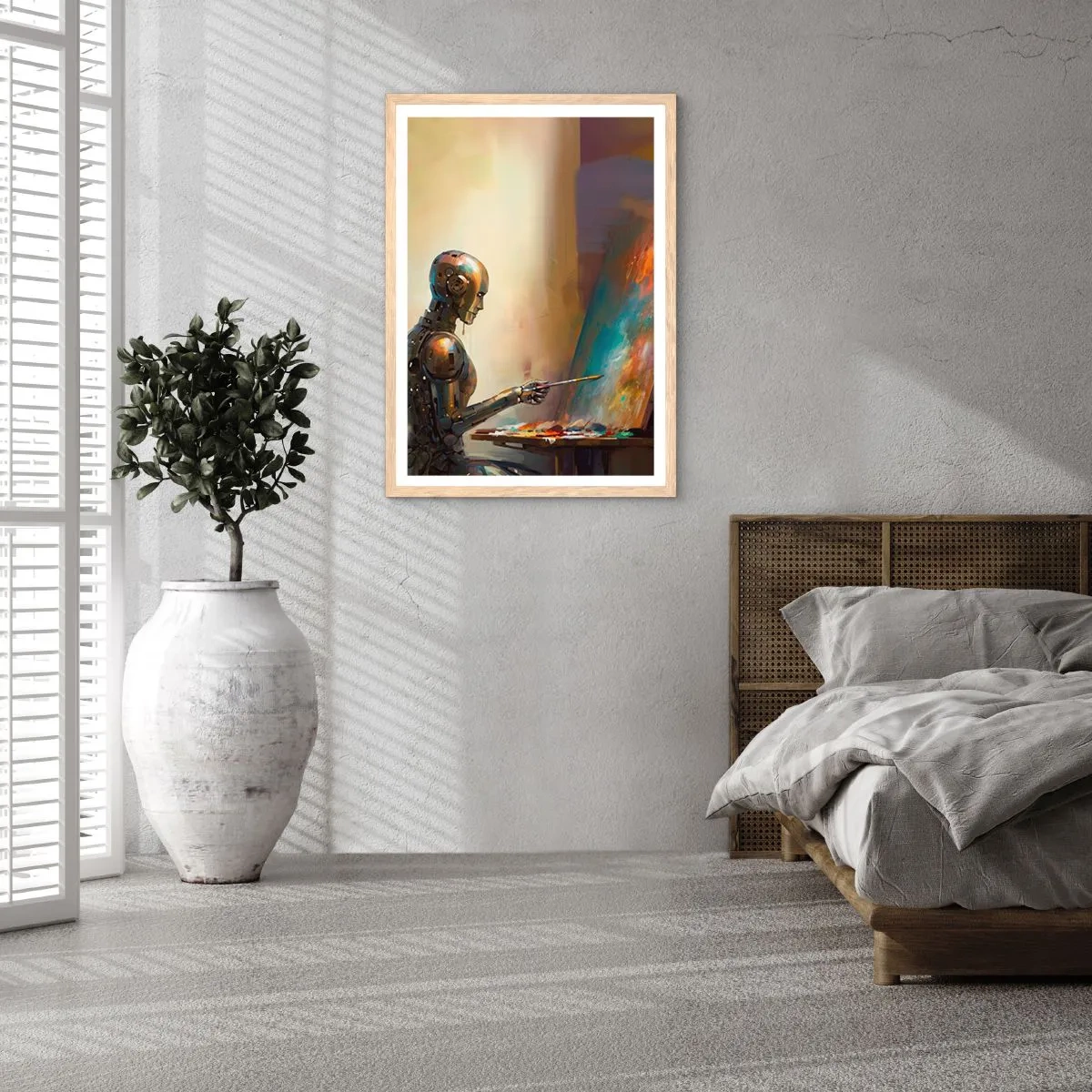 Affisch i ram av ljusek - Framtidens konst - 61x91 cm