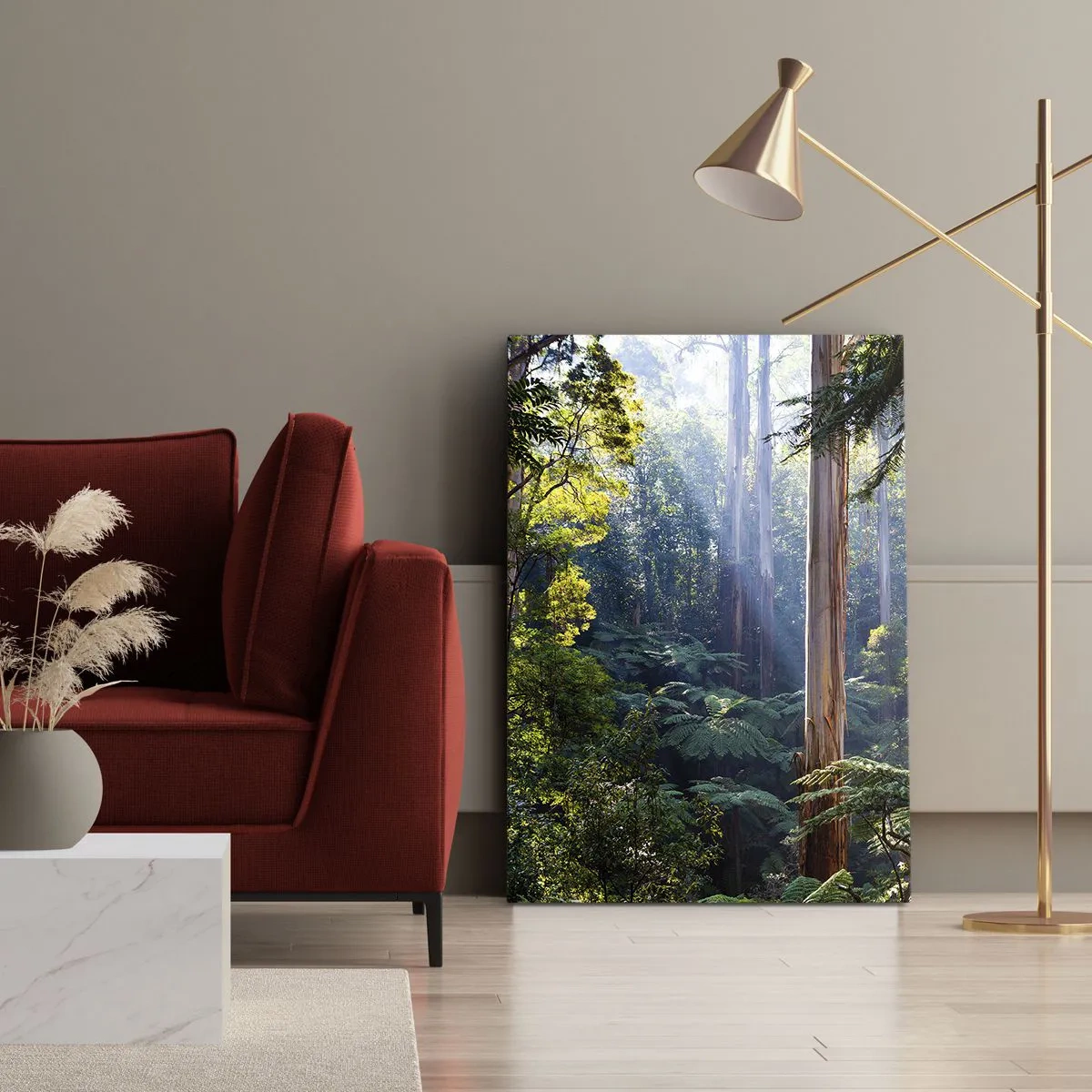 Canvastavla - Bild på duk - Skogens saga - 45x80 cm