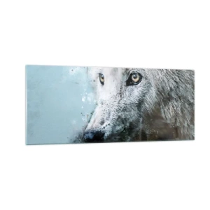 Glastavla - Bild på glas - Lär känna vargsjälen - 100x40 cm