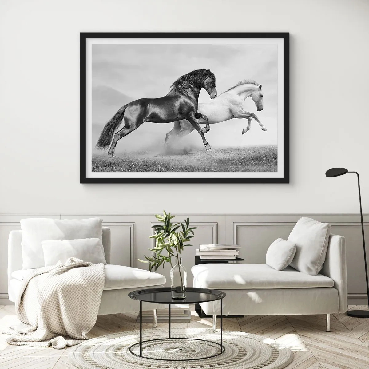 Affisch i svart ram - Änglar och demoner - 91x61 cm