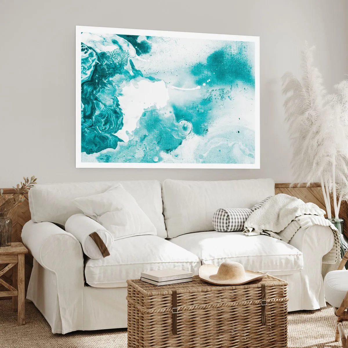 Affisch - Blåa laguner - 70x50 cm