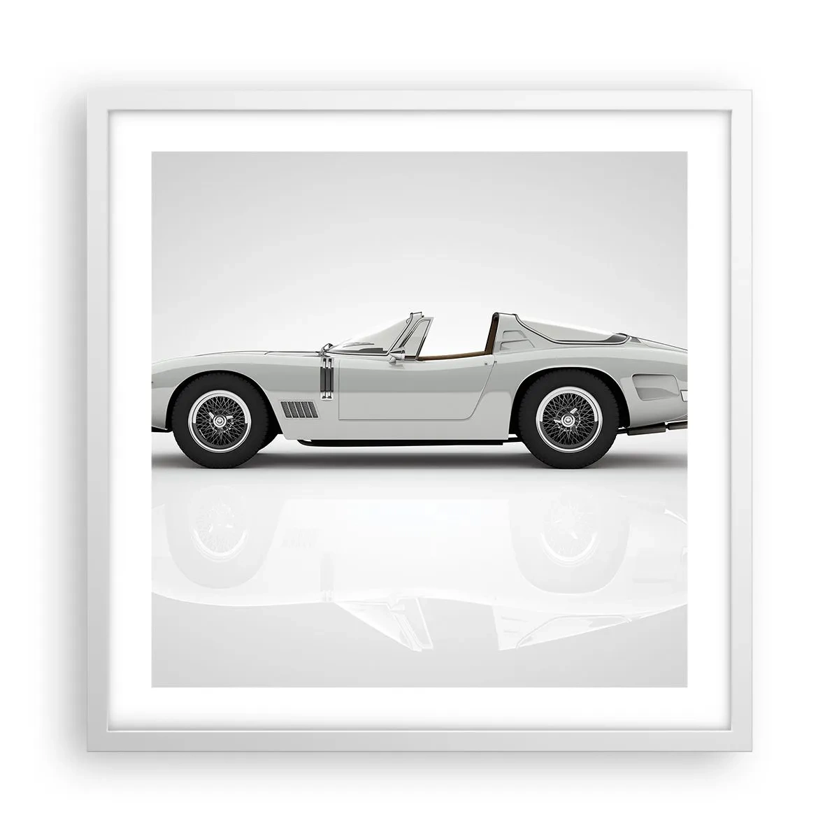 Affisch i vit ram - Ett löfte om lek - 50x50 cm