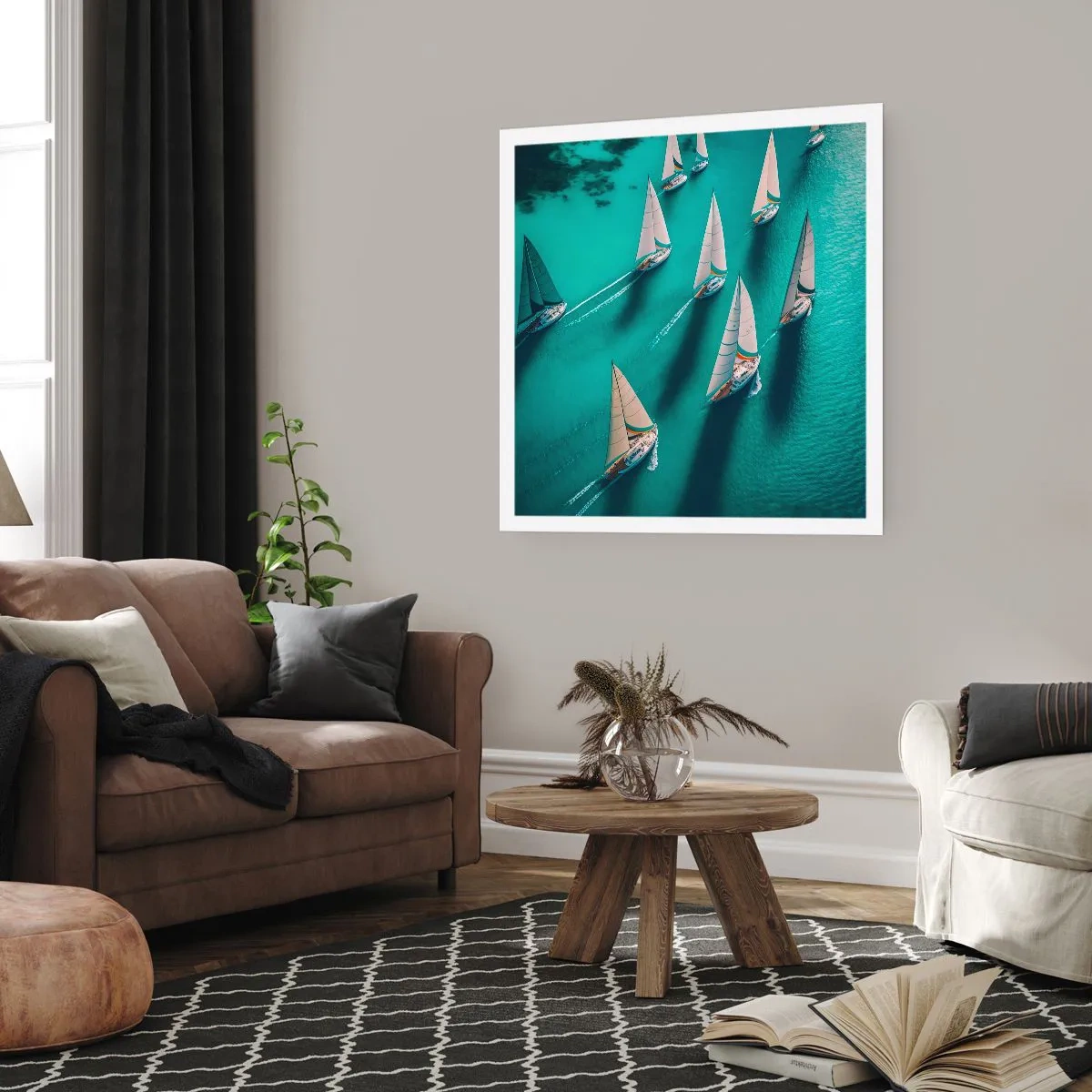 Affisch - Tävla med vinden - 30x30 cm