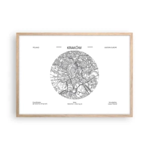 Affisch i ram av ljusek - Krakóws anatomi - 70x50 cm