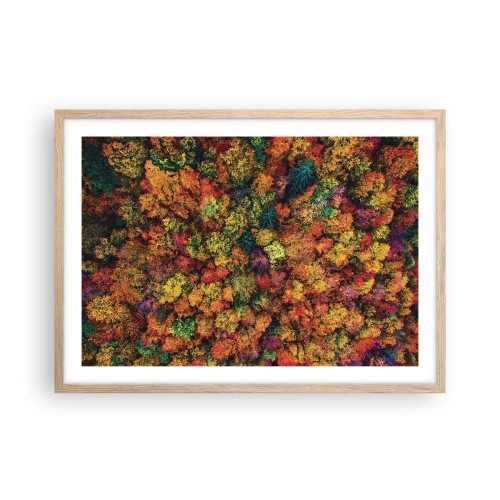 Affisch i ram av ljusek - Höstträdens bukett - 70x50 cm