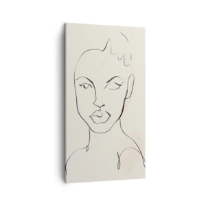 Canvastavla - Bild på duk - Sensualitetens kontur - 45x80 cm