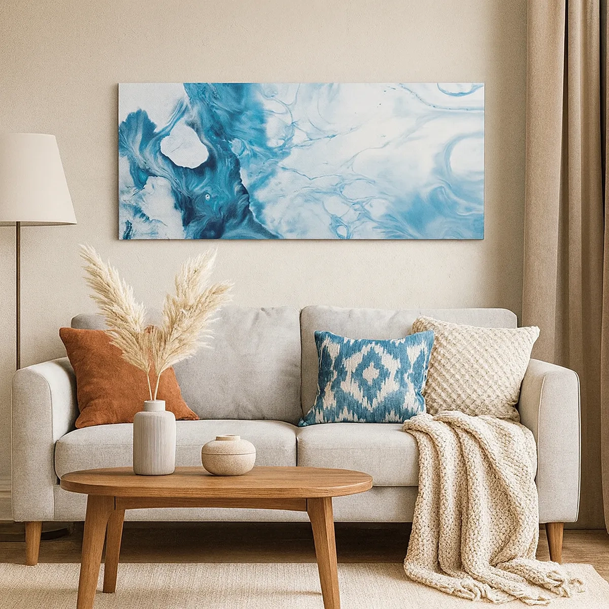 Canvastavla - Bild på duk - Blåhetens konsert - 30x30 cm