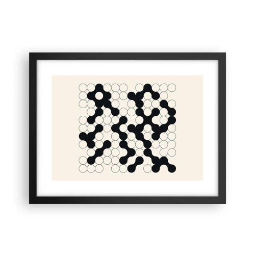 Affisch i svart ram - Kinesiskt spel - variation - 40x30 cm