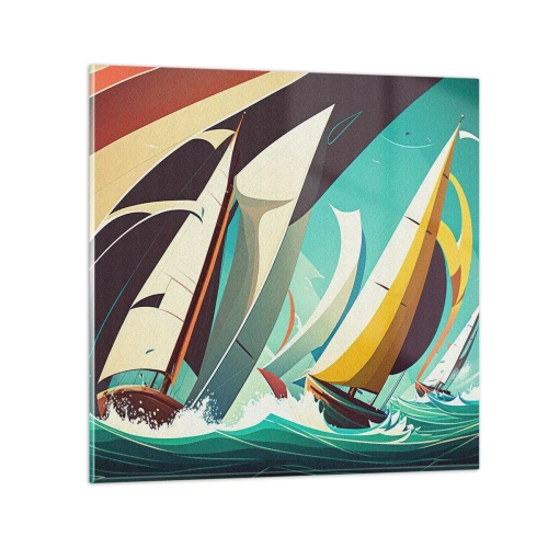 Glastavla - Bild på glas - Icke rädda för elementen - 40x40 cm