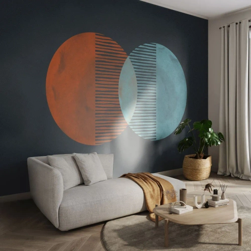 Självhäftande Fototapet Deluxe Sticker - Astronomisk fantasi - Abstraktion, Bit, Modernt mönster - 100x70 cm