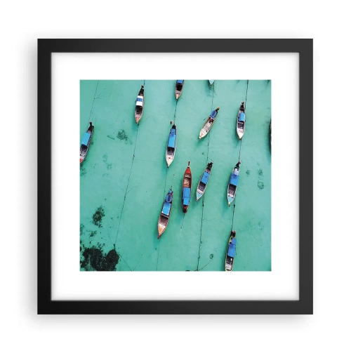 Affisch i svart ram - Under en glad väntan - 30x30 cm