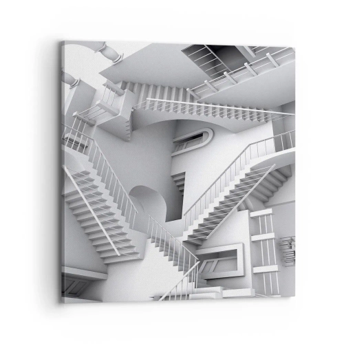 Canvastavla - Bild på duk - Rummets paradoxer - 70x70 cm