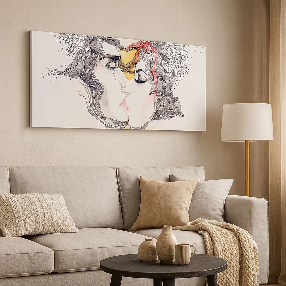 Canvastavla - Bild på duk - Världen existerar inte - 30x30 cm