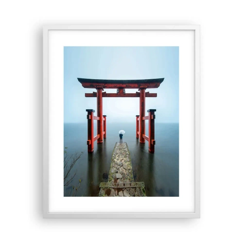 Affisch i vit ram - Japansk begrundan - 40x50 cm