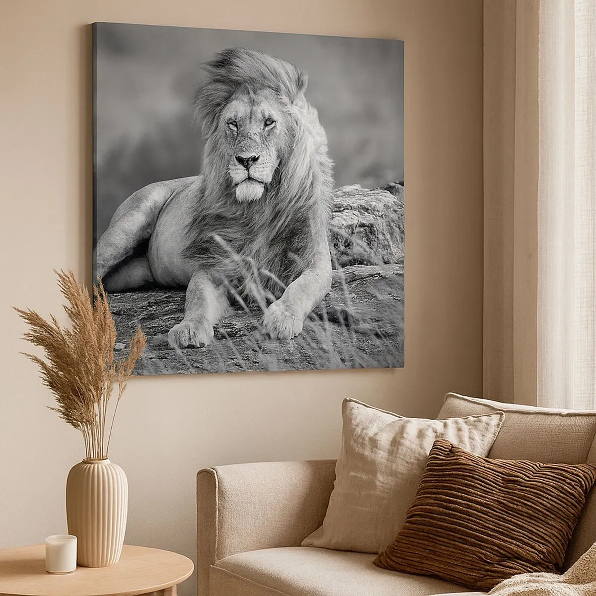 Canvastavla - Bild på duk - Kunglig siesta - 30x30 cm