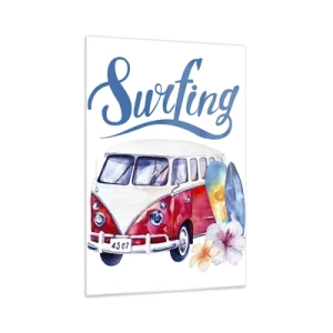 Glastavla - Bild på glas - Gurka - en klassiker för surfaren - 70x100 cm