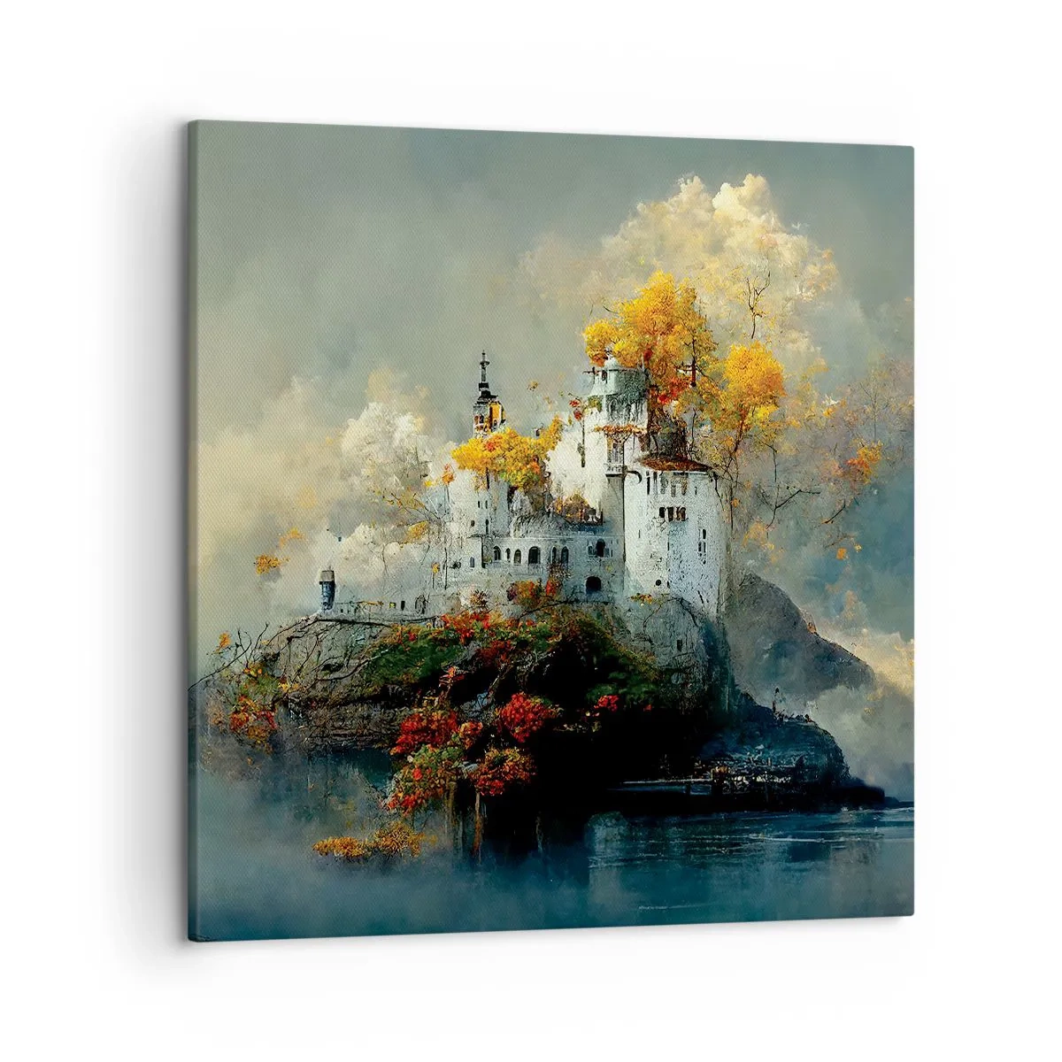 Canvastavla - Bild på duk - Början på en romantisk historia - 50x50 cm