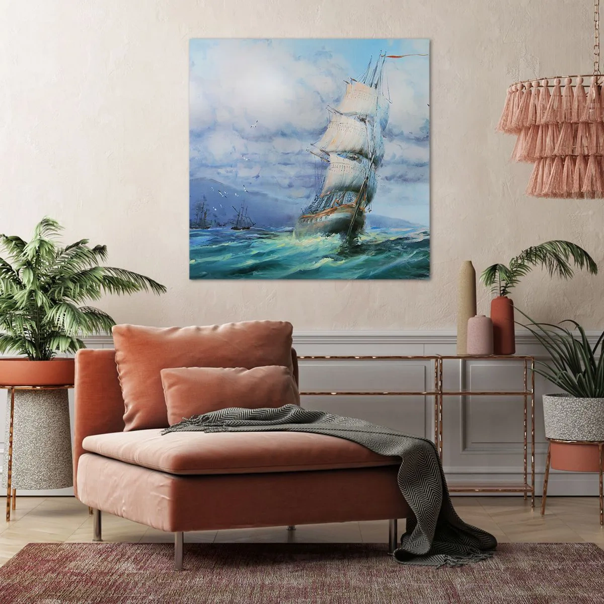 Canvastavla - Bild på duk - Goda vindar - 50x50 cm