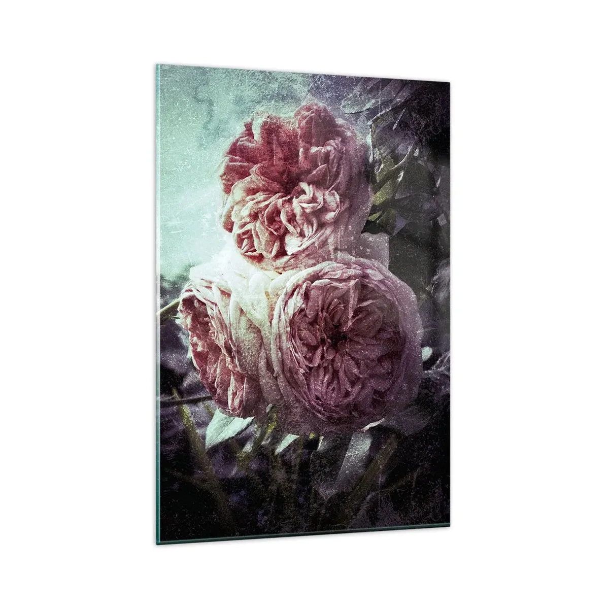 Glastavla - Bild på glas - I en romantisk atmosfär - 80x120 cm