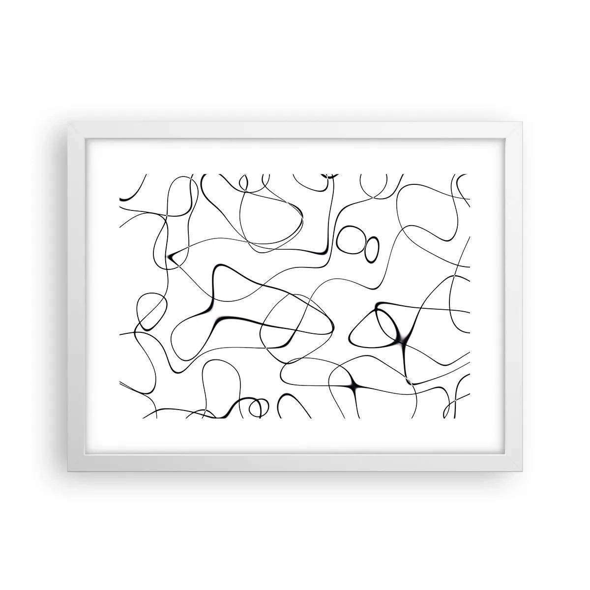 Affisch i vit ram - Livets stigar, ödets tur - 40x30 cm