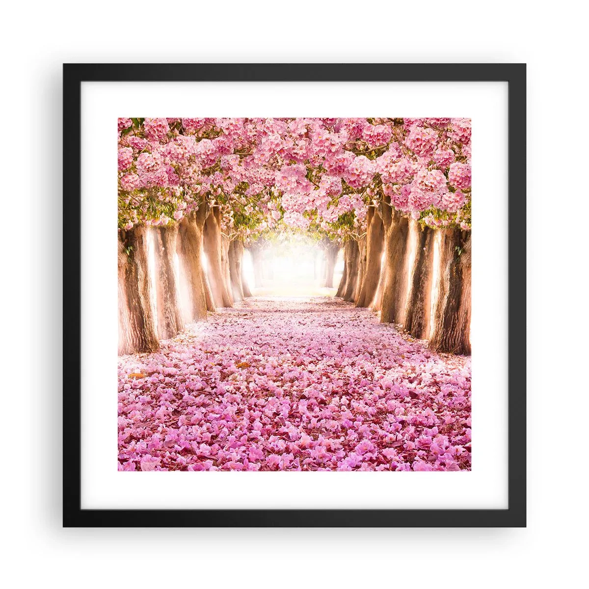 Affisch i svart ram - Vägen till paradiset - 40x40 cm