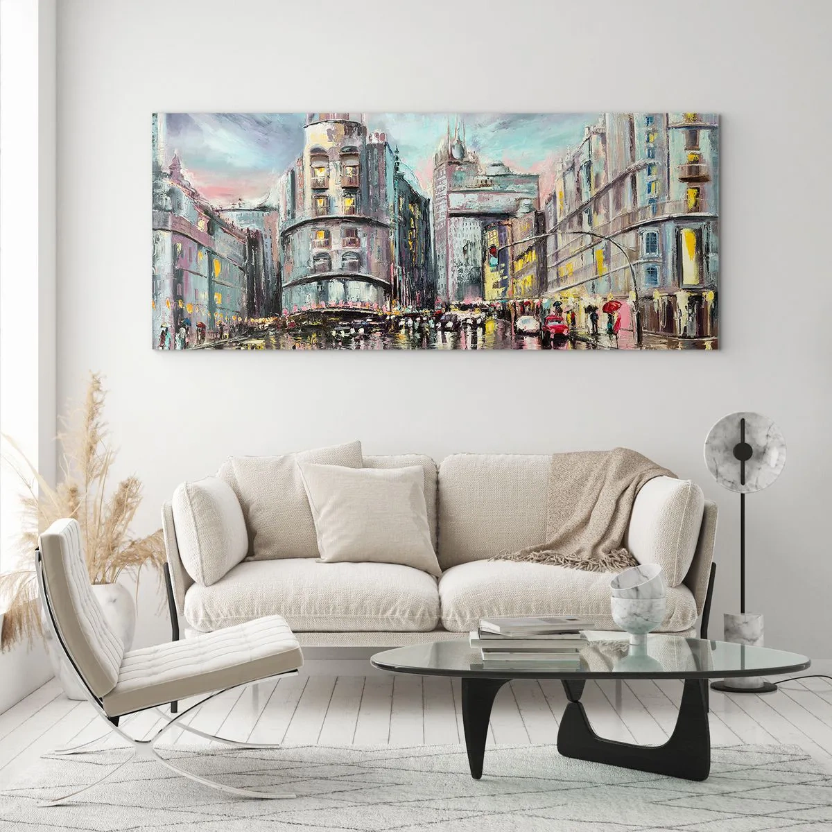 Glastavla - Bild på glas - Det blir en lyckad kväll - 100x40 cm