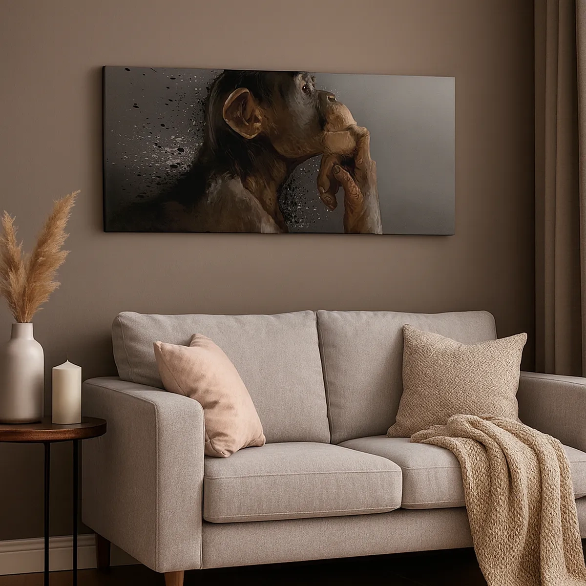 Canvastavla - Bild på duk - Säkert en tänkare - 30x30 cm