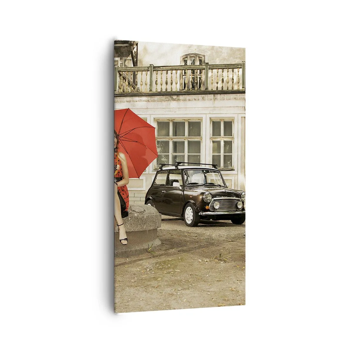 Canvastavla - Bild på duk - Sentimental miniresa - 65x120 cm