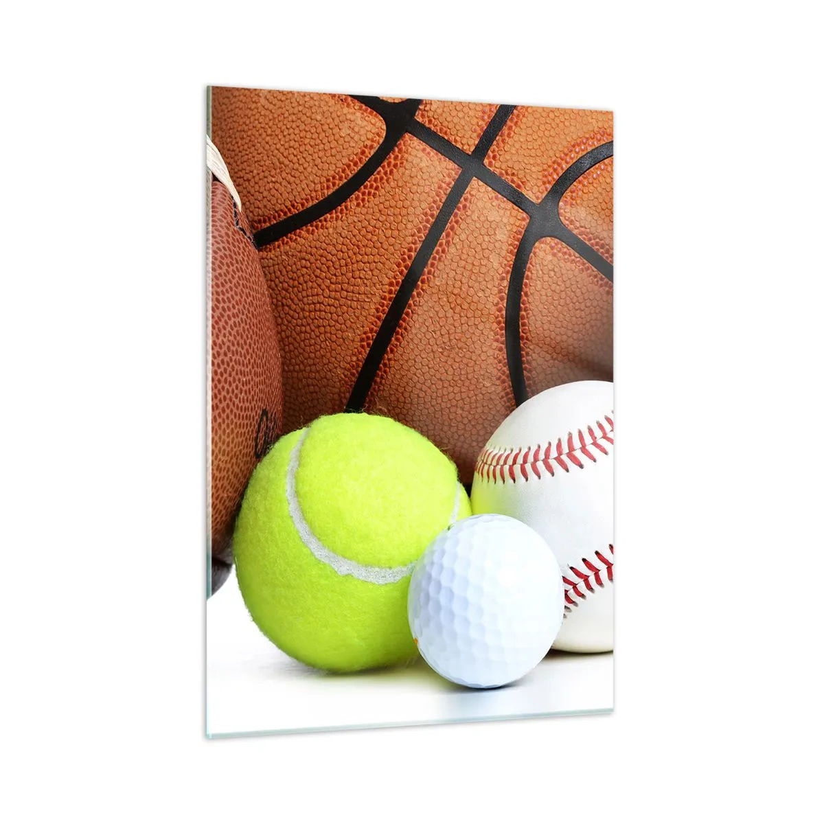 Glastavla - Bild på glas - Fotbollen förenar oss! - 50x70 cm