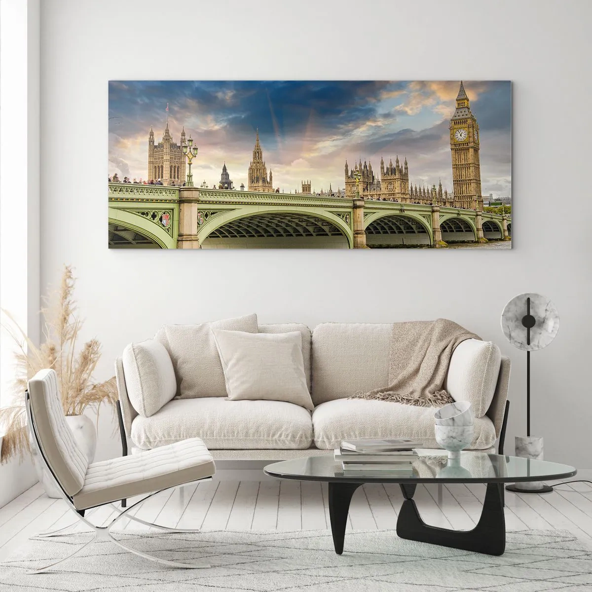 Glastavla - Bild på glas - Tiden stannade i Imperiet - 90x30 cm