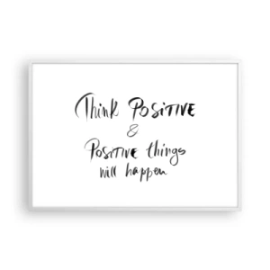 Affisch i vit ram - Hur ska man leva? - 100x70 cm