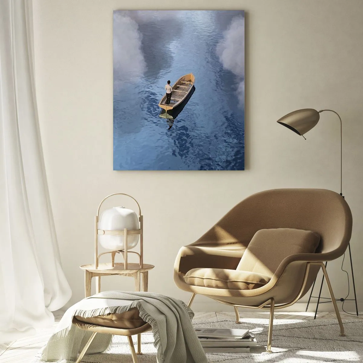 Glastavla - Bild på glas - Livet - resan - det okända - 50x70 cm