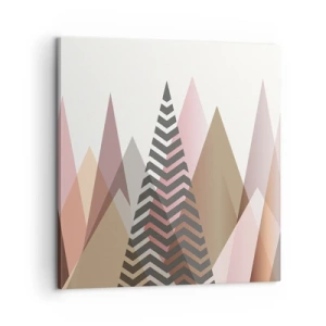 Canvastavla - Bild på duk - Utsikt över pyramider - 60x60 cm