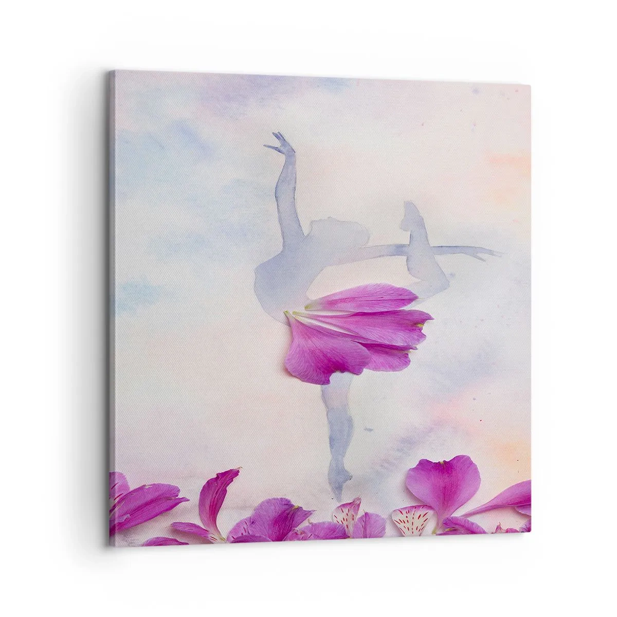 Canvastavla - Bild på duk - Ömtålig som en blomma - 60x60 cm