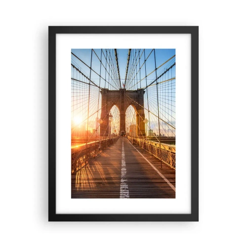 Affisch i svart ram - På guldbron - 30x40 cm