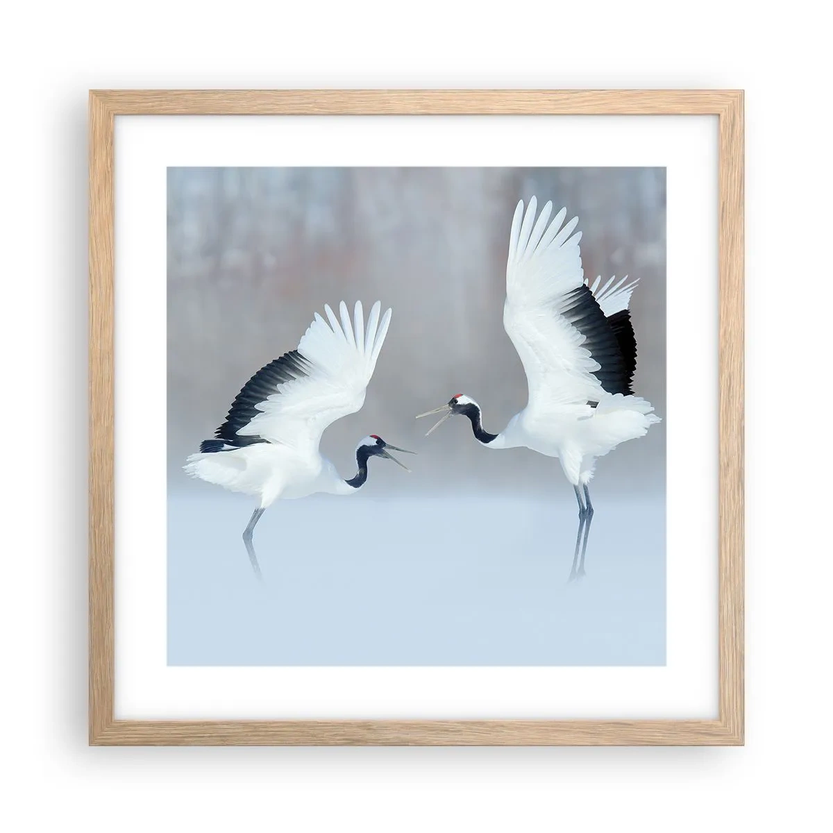 Affisch i ram av ljusek - Dansen i dimman - 40x40 cm