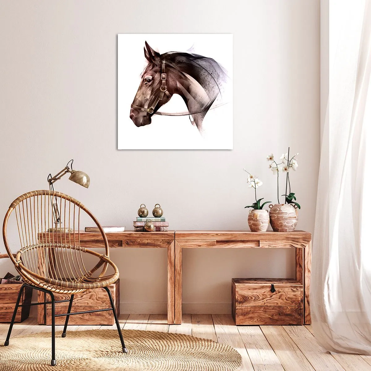 Canvastavla - Bild på duk - Vilken charm - 70x70 cm