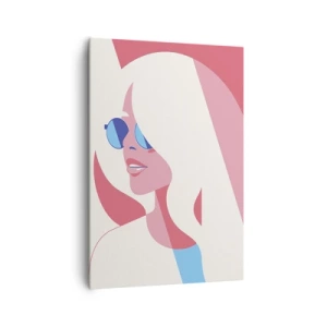 Canvastavla - Bild på duk - Det var en blondin... - 70x100 cm