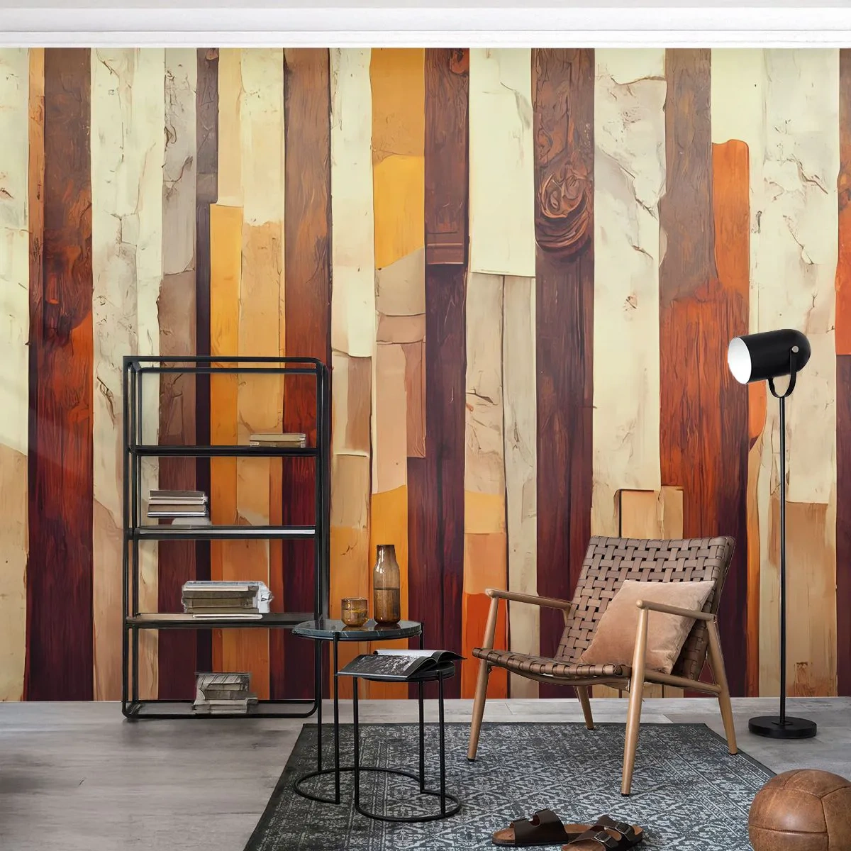 Fototapet Premium Sand - Hymn av skogens träd - Bit, Abstraktion, Bälten - 250x175 cm