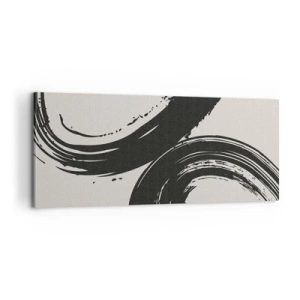 Canvastavla - Bild på duk - Svepande och cirkulärt - 100x40 cm