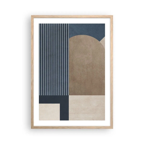 Affisch i ram av ljusek - Komposition av enkelhet och rundhet - 50x70 cm