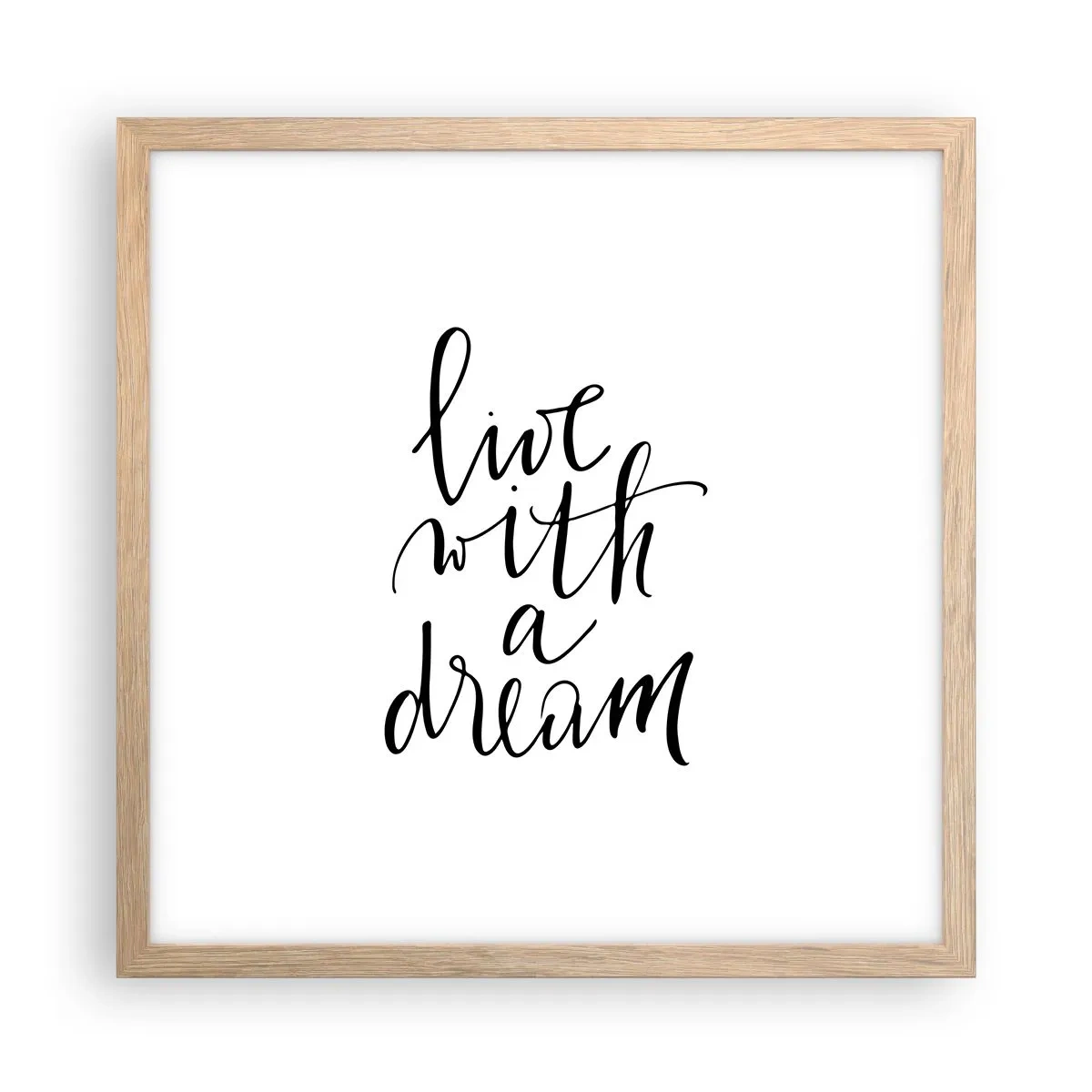 Affisch i ram av ljusek - Of course - 40x40 cm