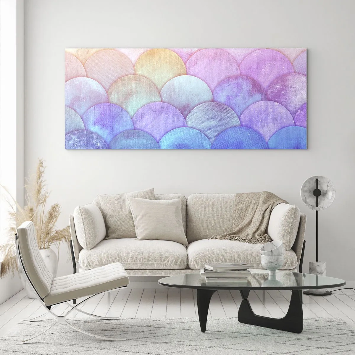 Glastavla - Bild på glas - Pärlskal - 100x40 cm