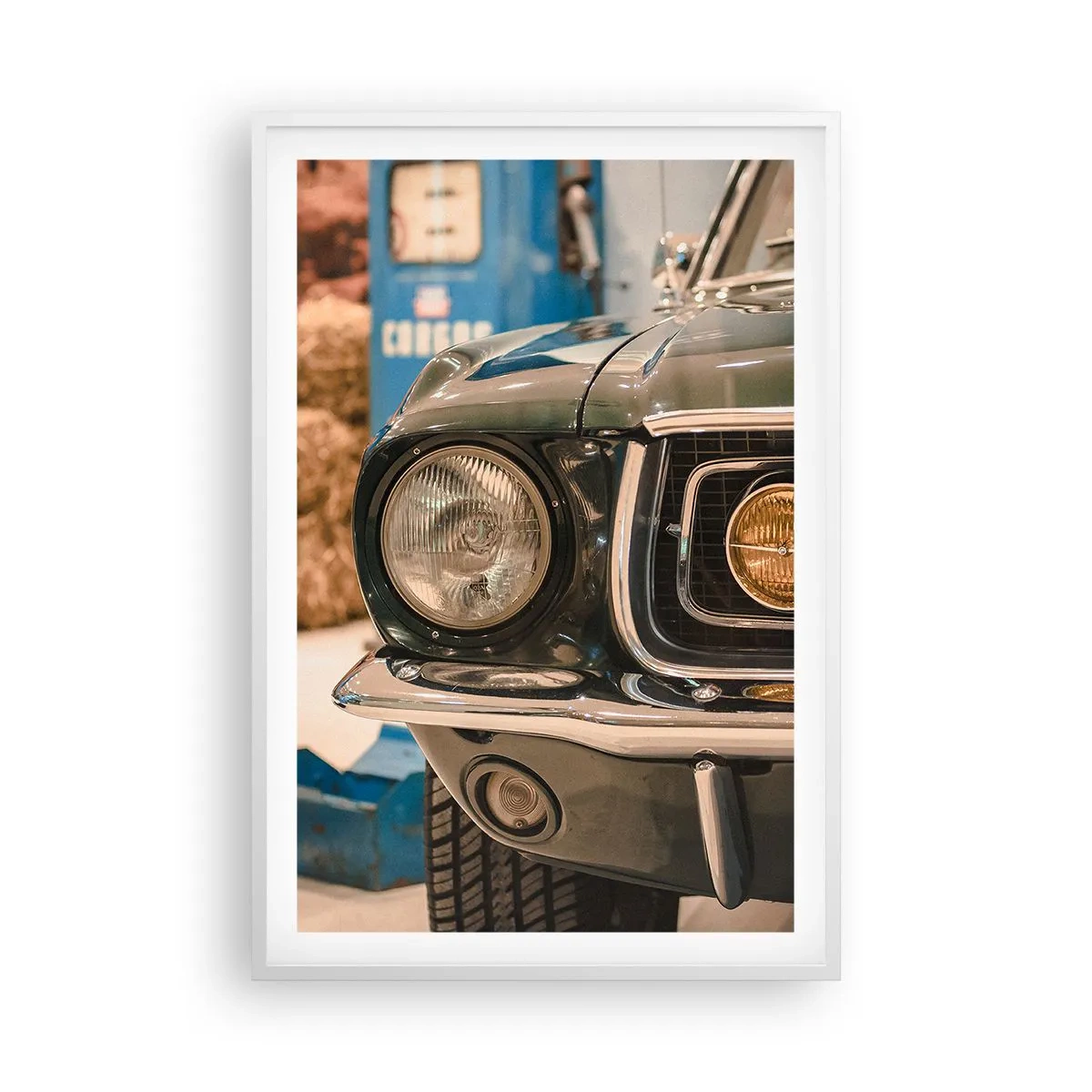 Affisch i vit ram - Ett möte med legenden - 61x91 cm