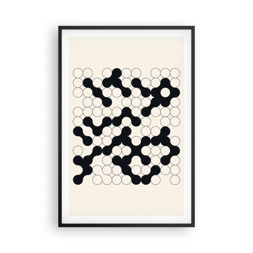 Affisch i svart ram - Kinesiskt spel - variation - 61x91 cm
