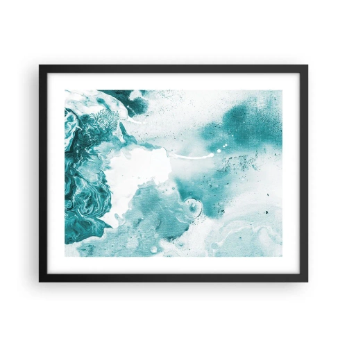 Affisch i svart ram - Blåa laguner - 50x40 cm