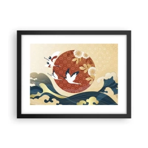 Affisch i svart ram - Japansk saga - 40x30 cm