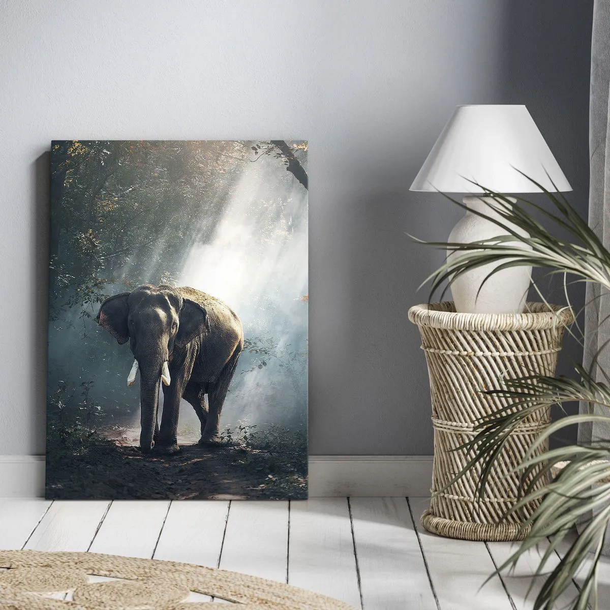 Canvastavla - Bild på duk - Lugn promenad - 50x70 cm